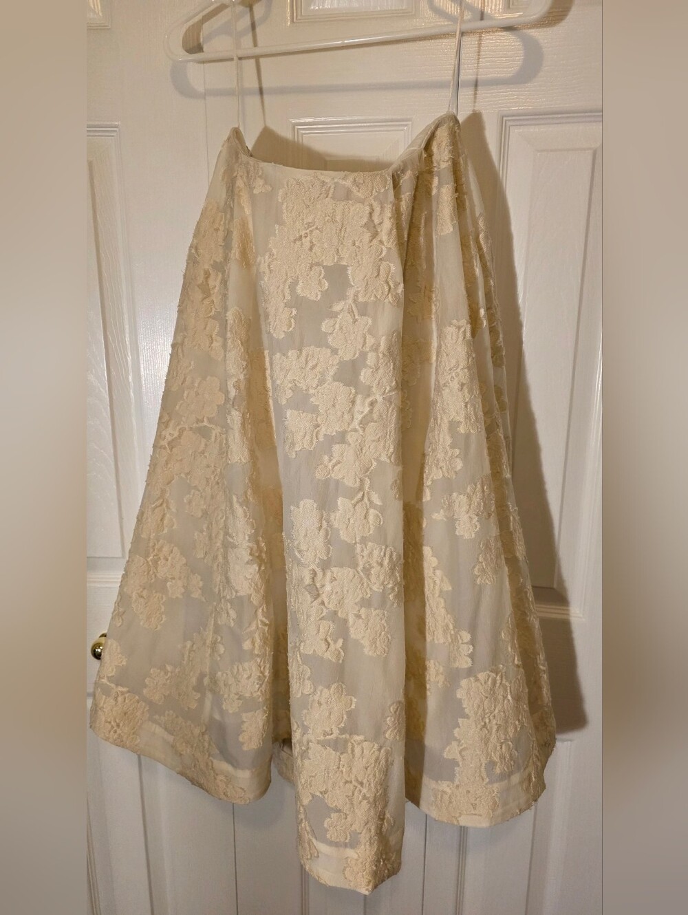 H&M Edition Jacquard Strapless Mini Dress Small In Cream - Picture 10 of 11